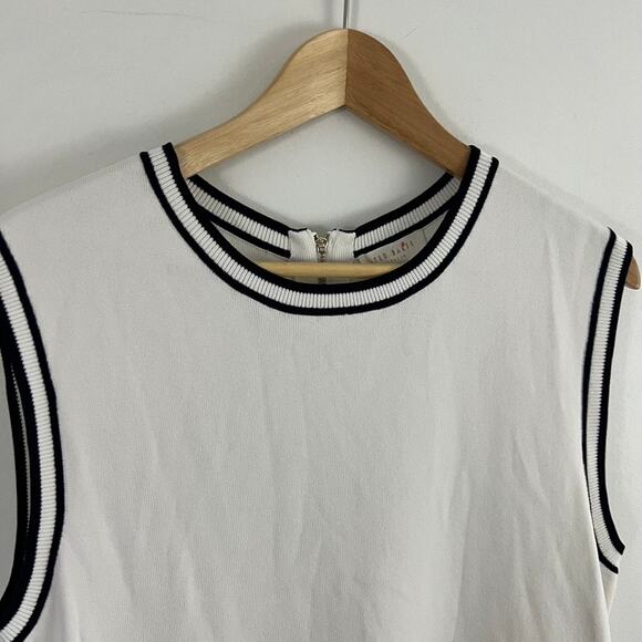 Ted Baker Eastyn Black White Striped Knit Dress 5 Size 12 US  Sleeveless - Picture 8 of 11